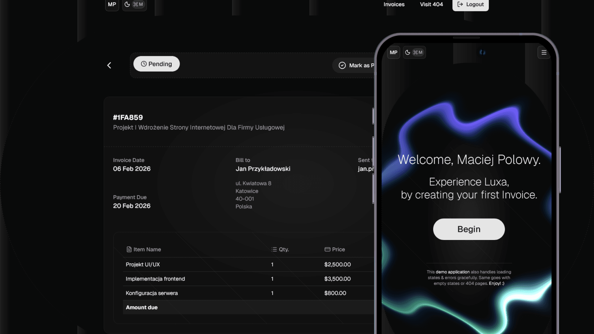 Lexa Invoice Management